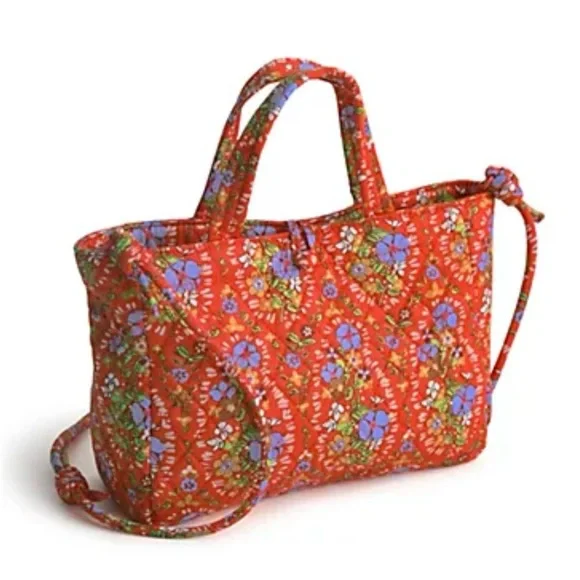 🌸 Vera Bradley Mini Hathaway Tote Crossbody. NWT. Garden Paisley - Picture 5 of 10